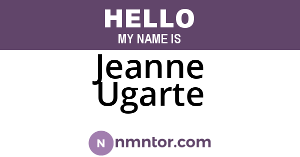 Jeanne Ugarte
