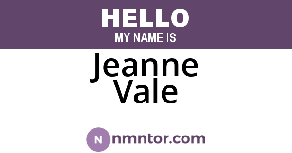 Jeanne Vale