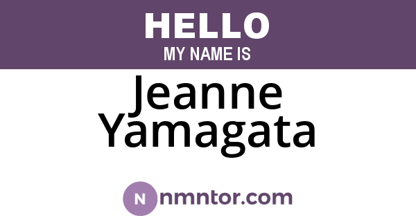 Jeanne Yamagata
