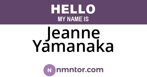 Jeanne Yamanaka