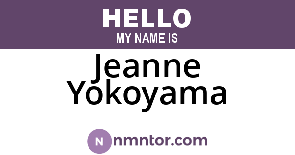 Jeanne Yokoyama