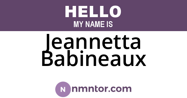 Jeannetta Babineaux