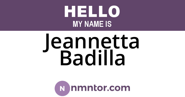 Jeannetta Badilla
