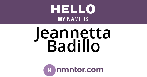 Jeannetta Badillo