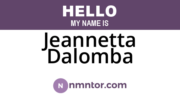 Jeannetta Dalomba