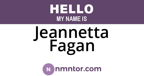 Jeannetta Fagan