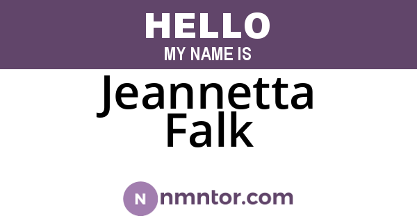 Jeannetta Falk