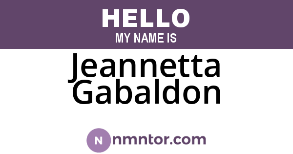 Jeannetta Gabaldon