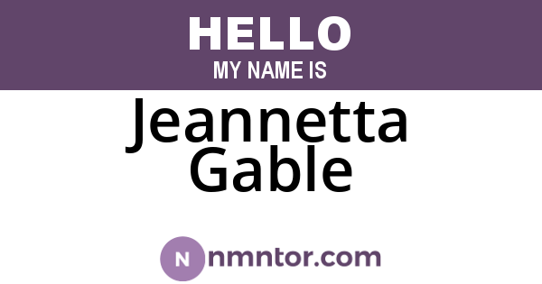 Jeannetta Gable