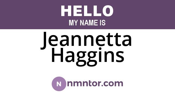 Jeannetta Haggins