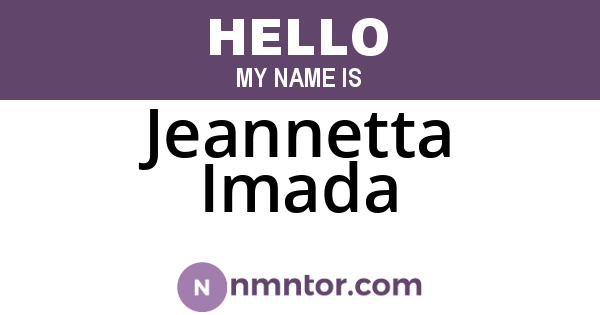 Jeannetta Imada