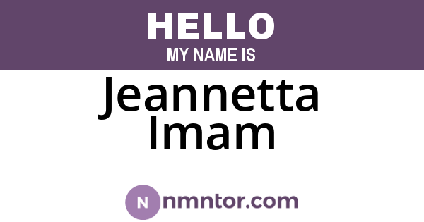 Jeannetta Imam