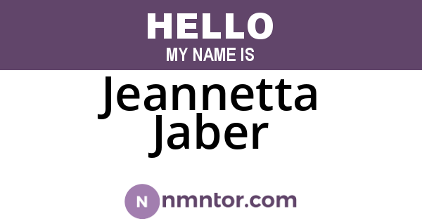 Jeannetta Jaber