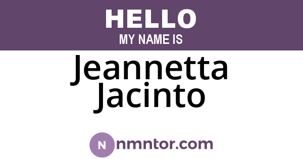 Jeannetta Jacinto