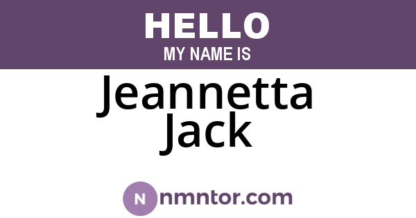 Jeannetta Jack