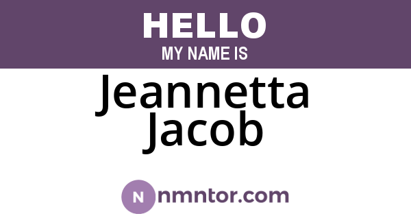 Jeannetta Jacob