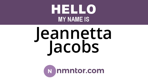 Jeannetta Jacobs