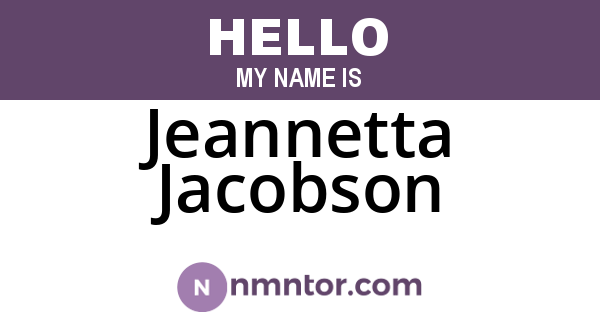 Jeannetta Jacobson