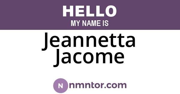 Jeannetta Jacome