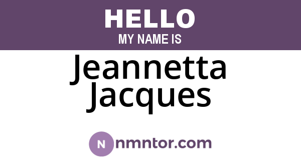 Jeannetta Jacques