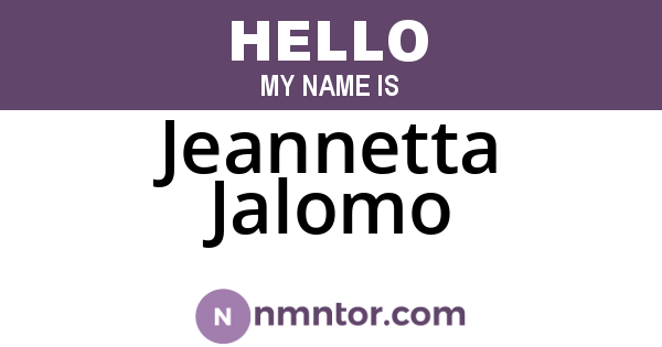 Jeannetta Jalomo