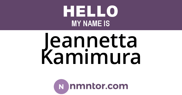 Jeannetta Kamimura