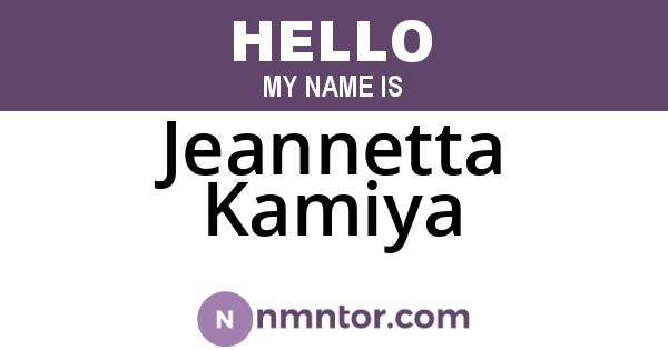 Jeannetta Kamiya