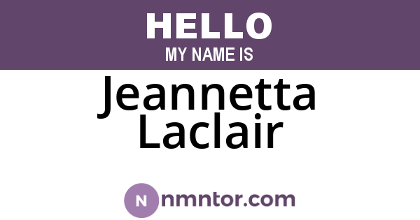 Jeannetta Laclair