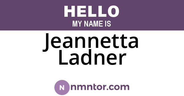 Jeannetta Ladner