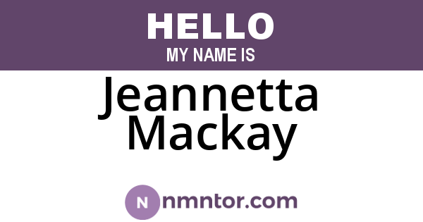 Jeannetta Mackay
