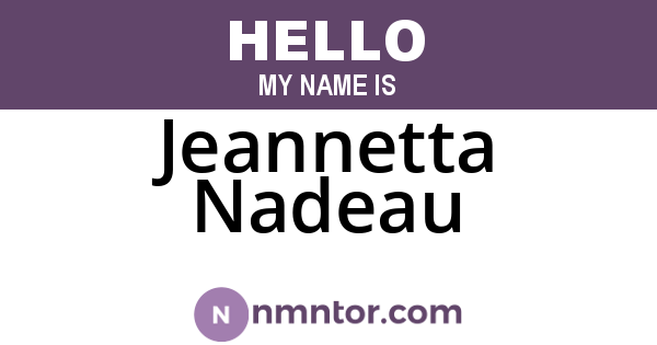 Jeannetta Nadeau