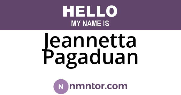 Jeannetta Pagaduan