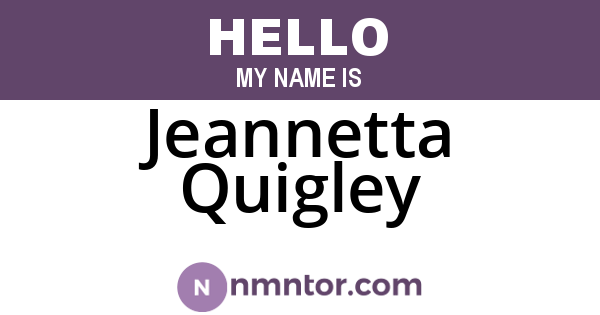 Jeannetta Quigley