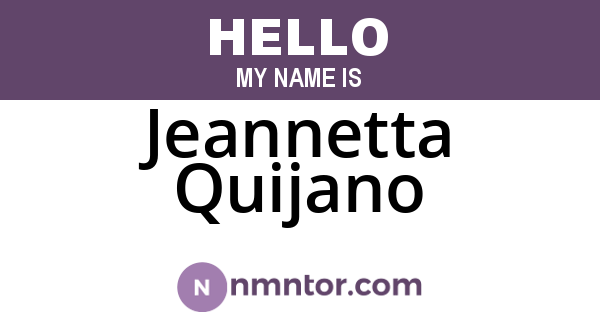 Jeannetta Quijano