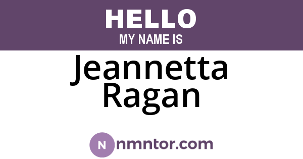 Jeannetta Ragan