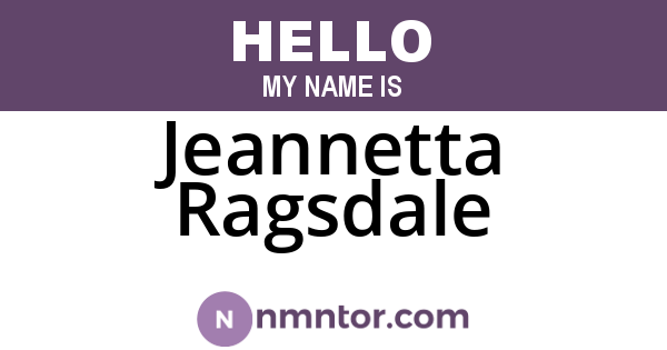 Jeannetta Ragsdale