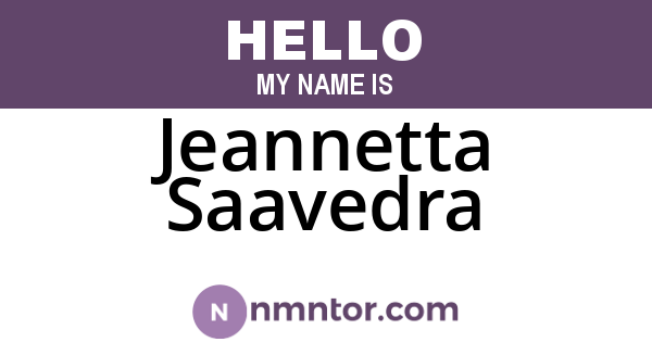 Jeannetta Saavedra
