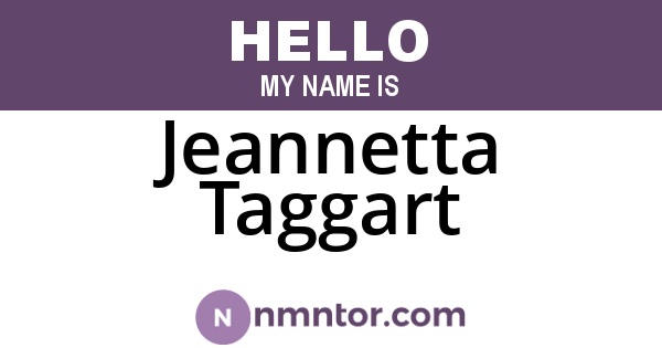 Jeannetta Taggart
