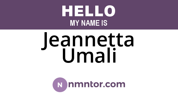 Jeannetta Umali