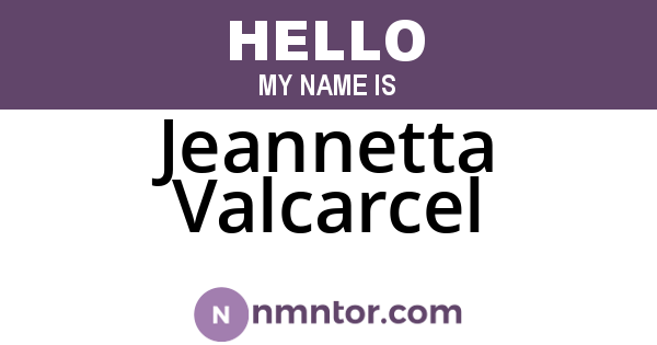 Jeannetta Valcarcel