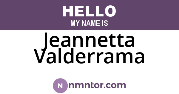 Jeannetta Valderrama