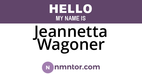 Jeannetta Wagoner