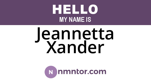 Jeannetta Xander