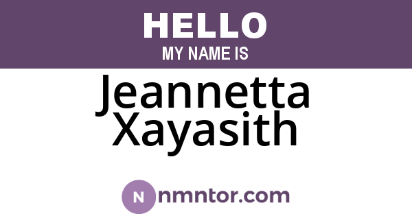 Jeannetta Xayasith
