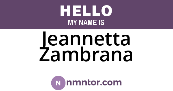 Jeannetta Zambrana