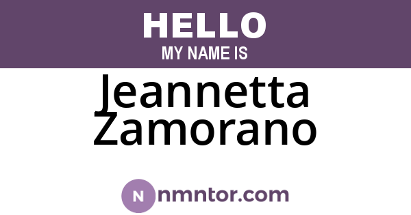 Jeannetta Zamorano