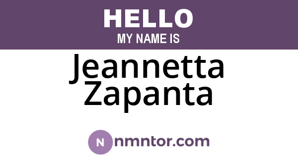 Jeannetta Zapanta