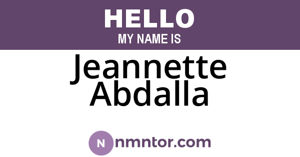 Jeannette Abdalla
