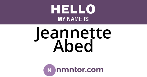 Jeannette Abed