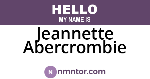 Jeannette Abercrombie